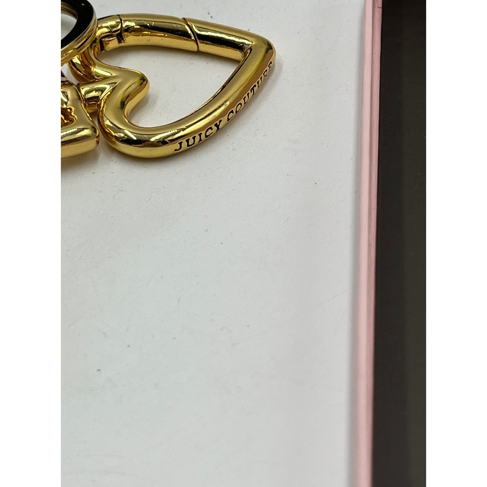 Juicy Couture‎ Vintage Strawberry Gold Tone Heart Key fob Purse Charm New - Picture 11 of 12